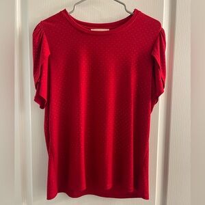 Michael Kors Red Short Sleeve Top